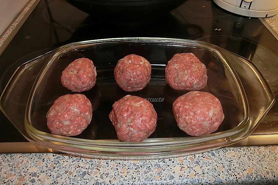 Hackfleisch - Bällchen mit Gemüse überbacken