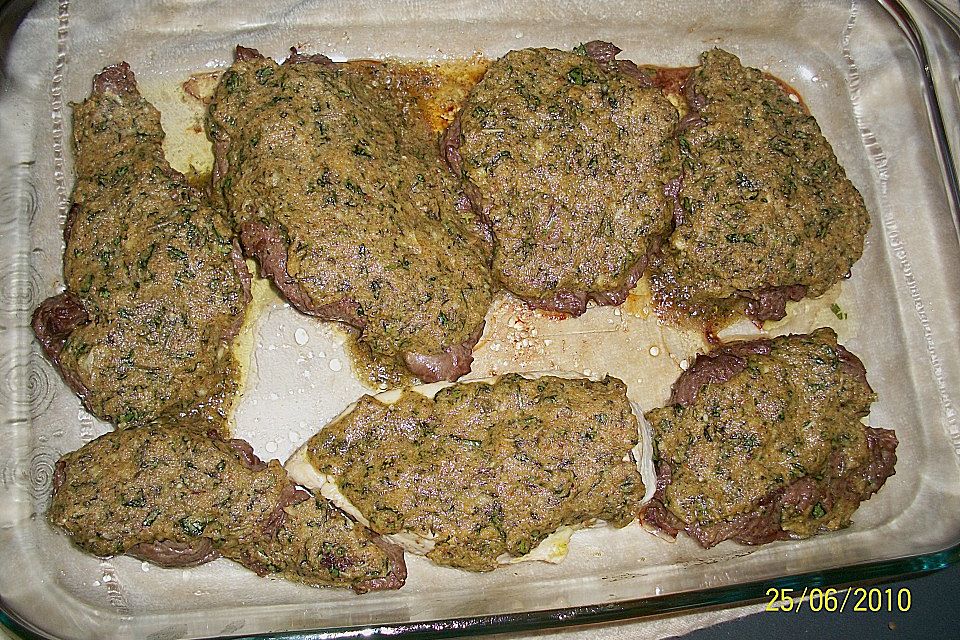 Straußensteaks mit Kräuterkruste