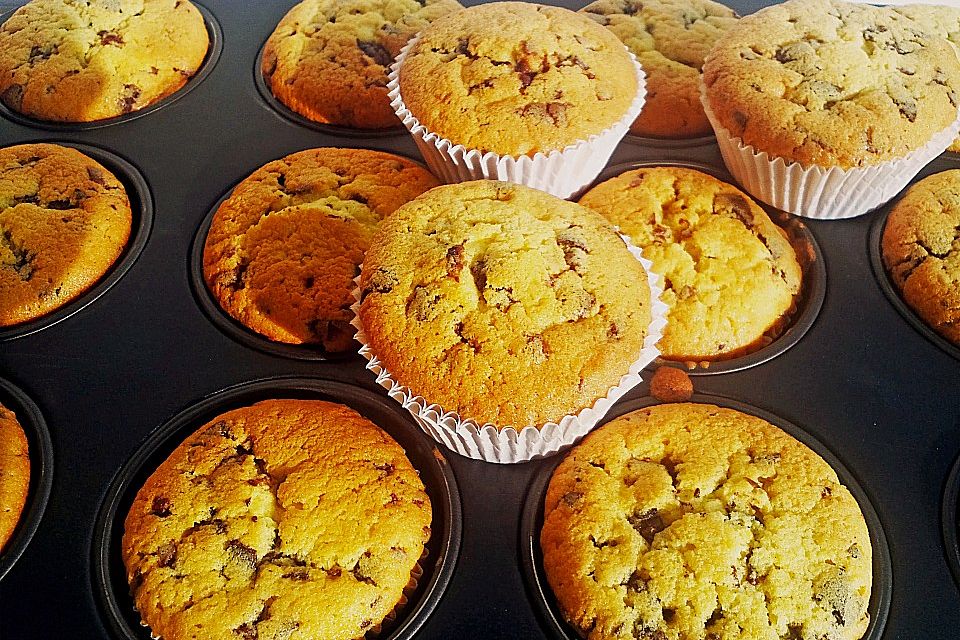 Muffins mit Schokosplittern