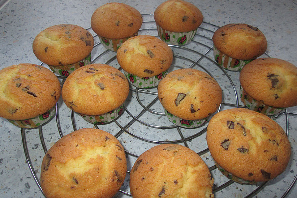 Muffins mit Schokosplittern