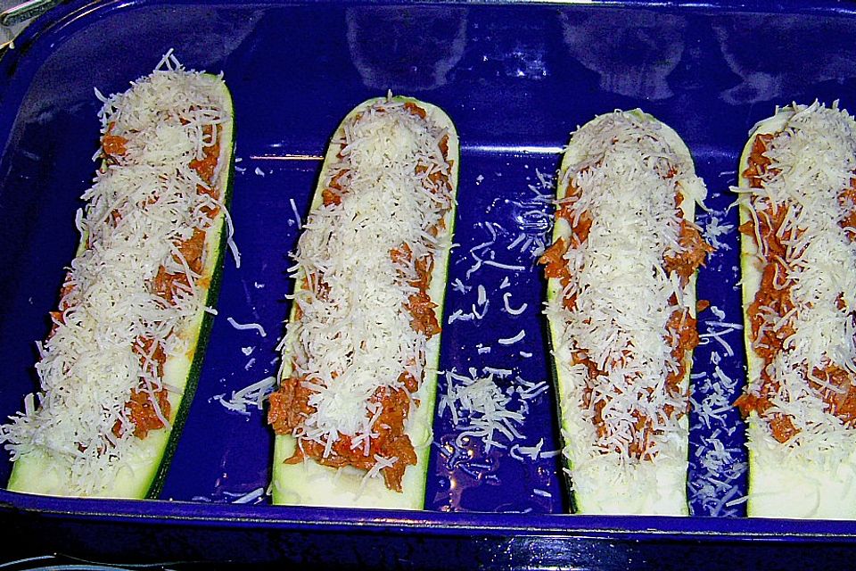 Zucchini mit Thunfischfüllung