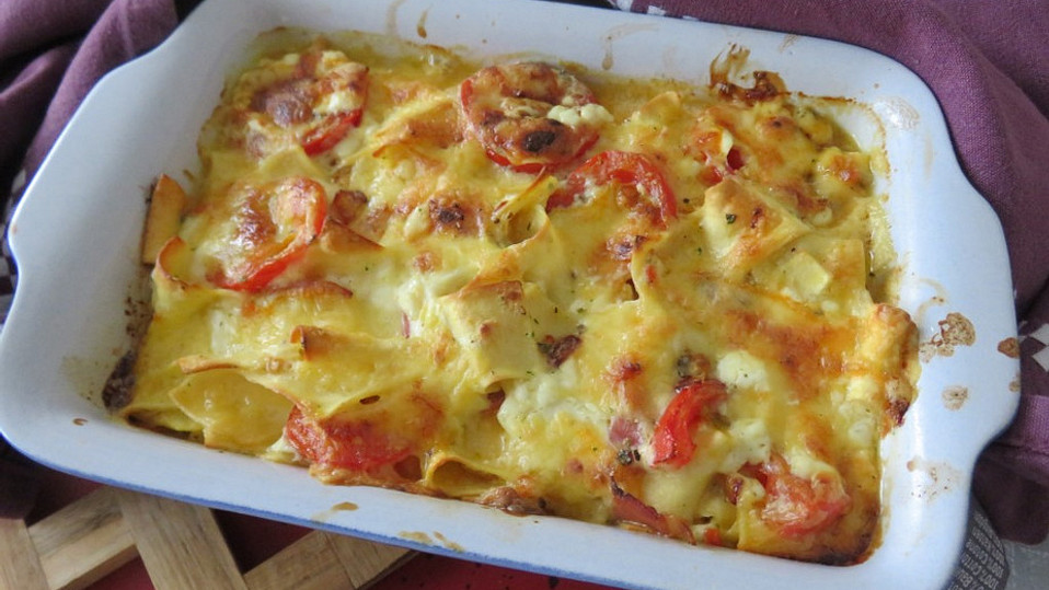 Nudelauflauf mit Kochschinken und Tomaten von annett-dm Nudelauflauf mit Kochschinken und Tomaten von annett-dm