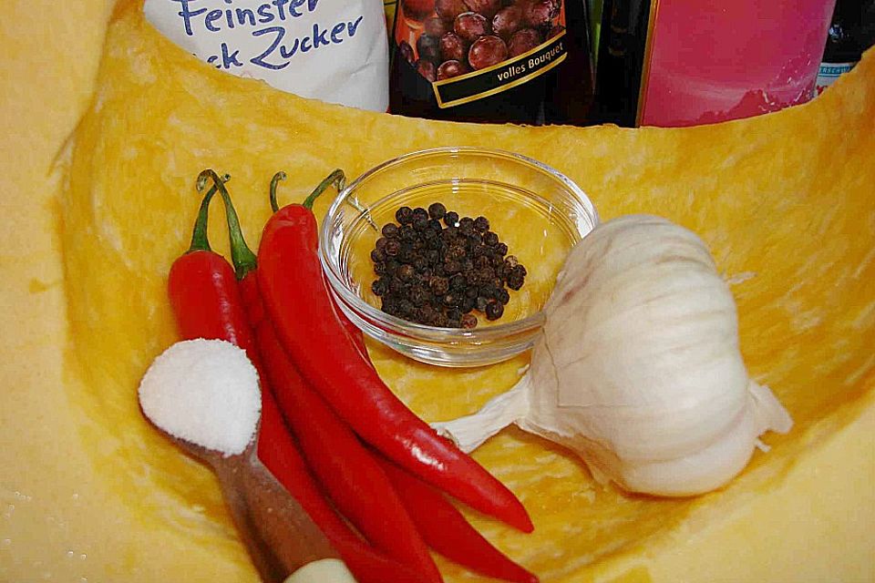 Kürbis - Pickles mit Chili