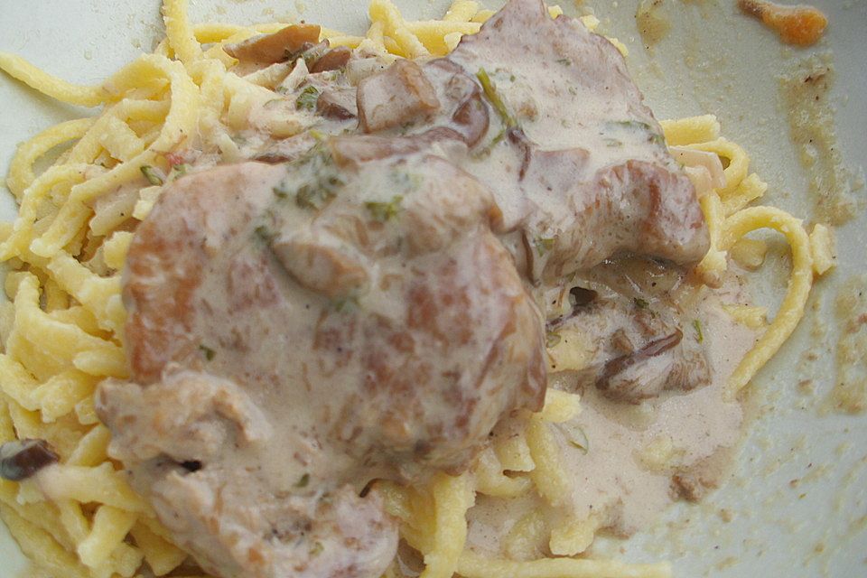 Schweinefilet in Champignonrahm