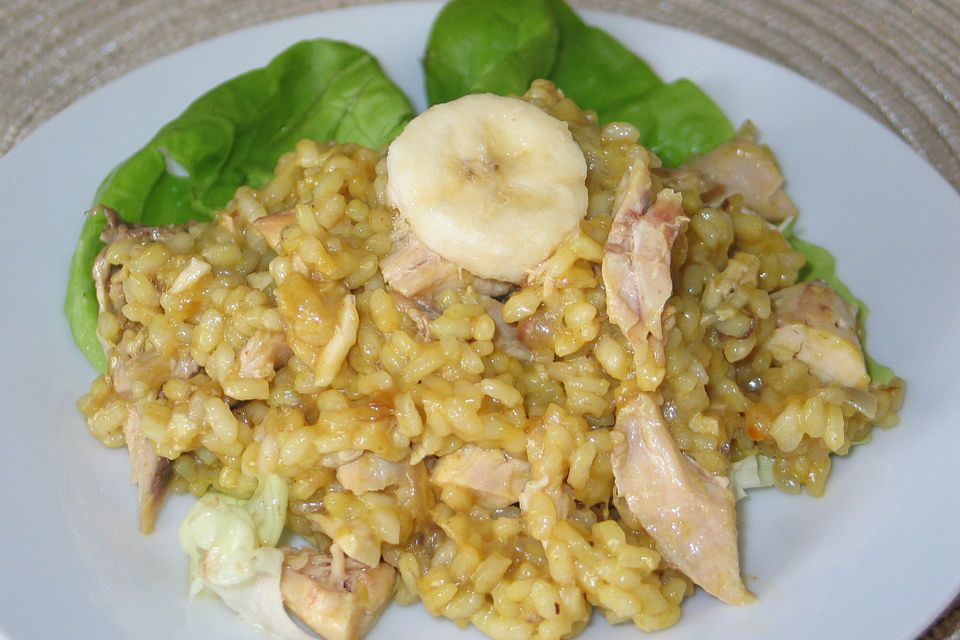 Curry - Hähnchen - Reissalat