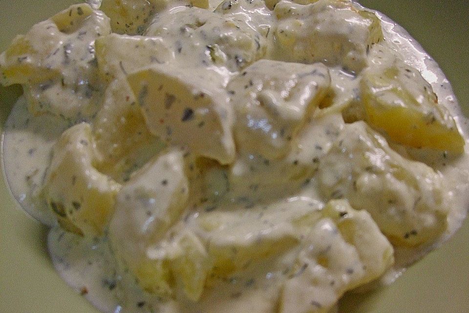 Überbackene Roquefort - Kartoffeln