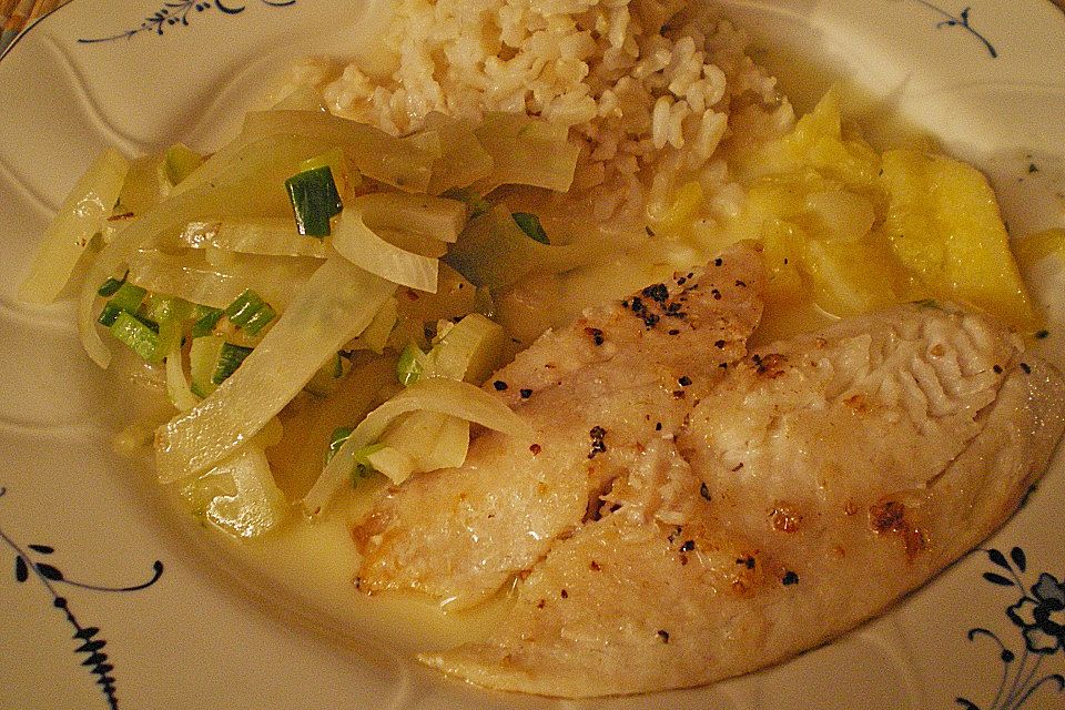 Orangen-Fisch-Pfanne