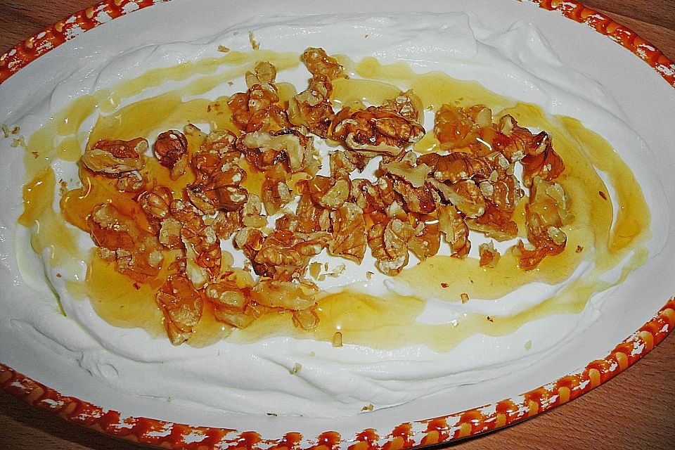 Quarkspeise mit Sahne