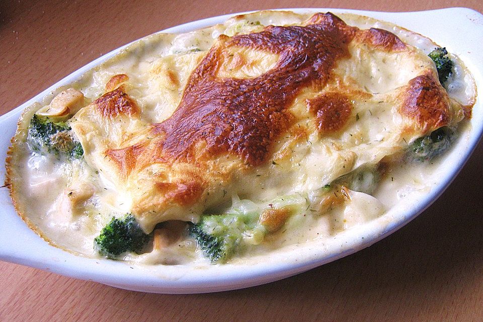 Brokkoli - Lachs - Lasagne