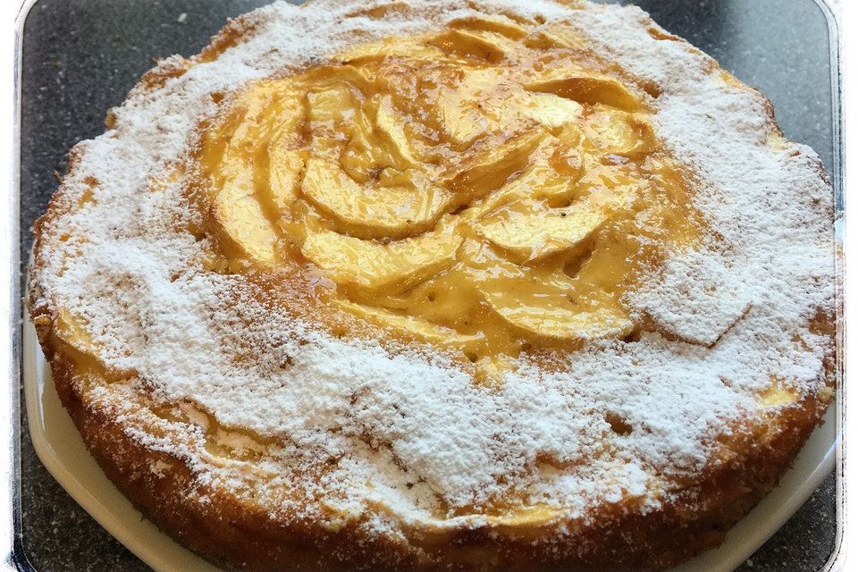 Apfelkuchen mit Vanille - Schmand