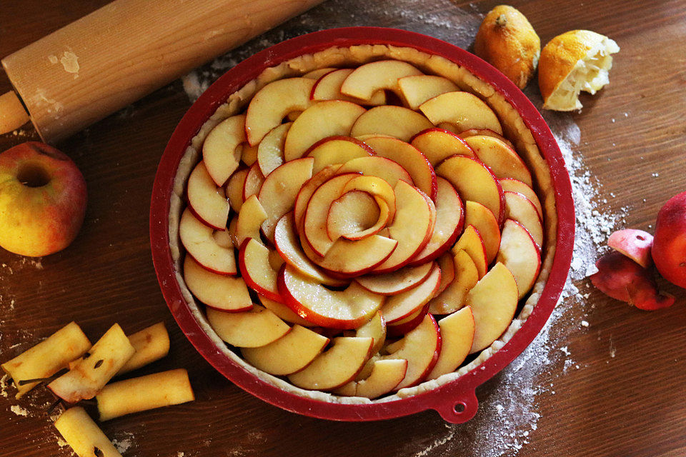 Apfelkuchen mit Vanille - Schmand