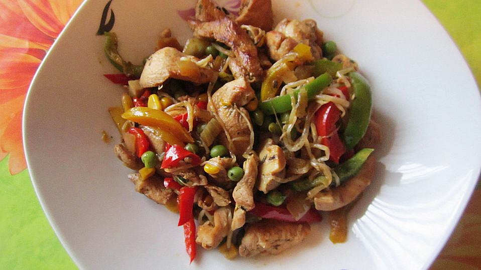 Hähnchenpfanne mit Sprossen von heimwerkerkönig Hähnchenpfanne mit Sprossen von heimwerkerkönig