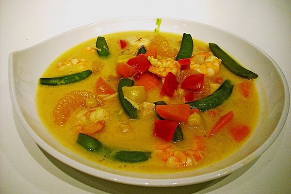 Kokos - Curry - Suppe mit Garnelen von jienniasy | Chefkoch