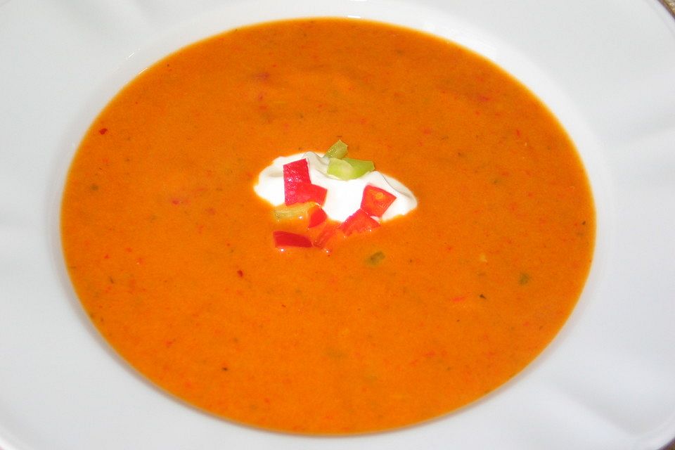 Tomaten - Paprika - Cremesuppe