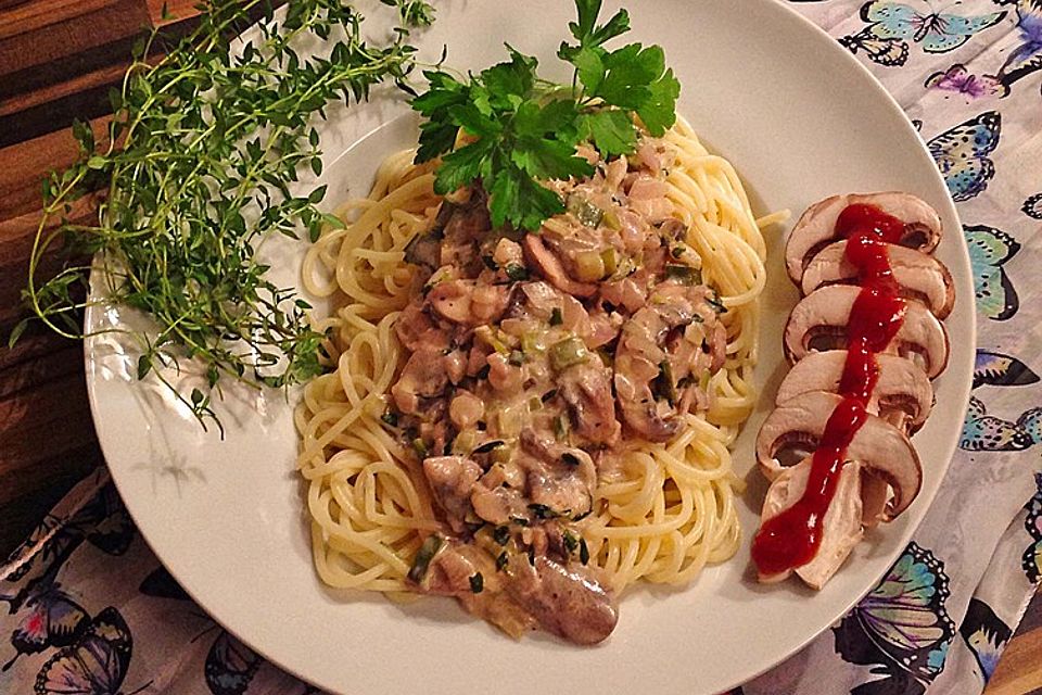 Champignon-Spaghetti