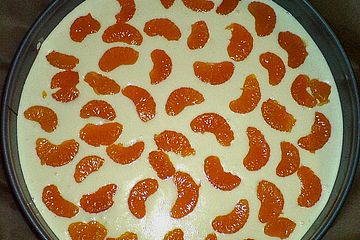 Käsekuchen vom Blech mit Mandarinen