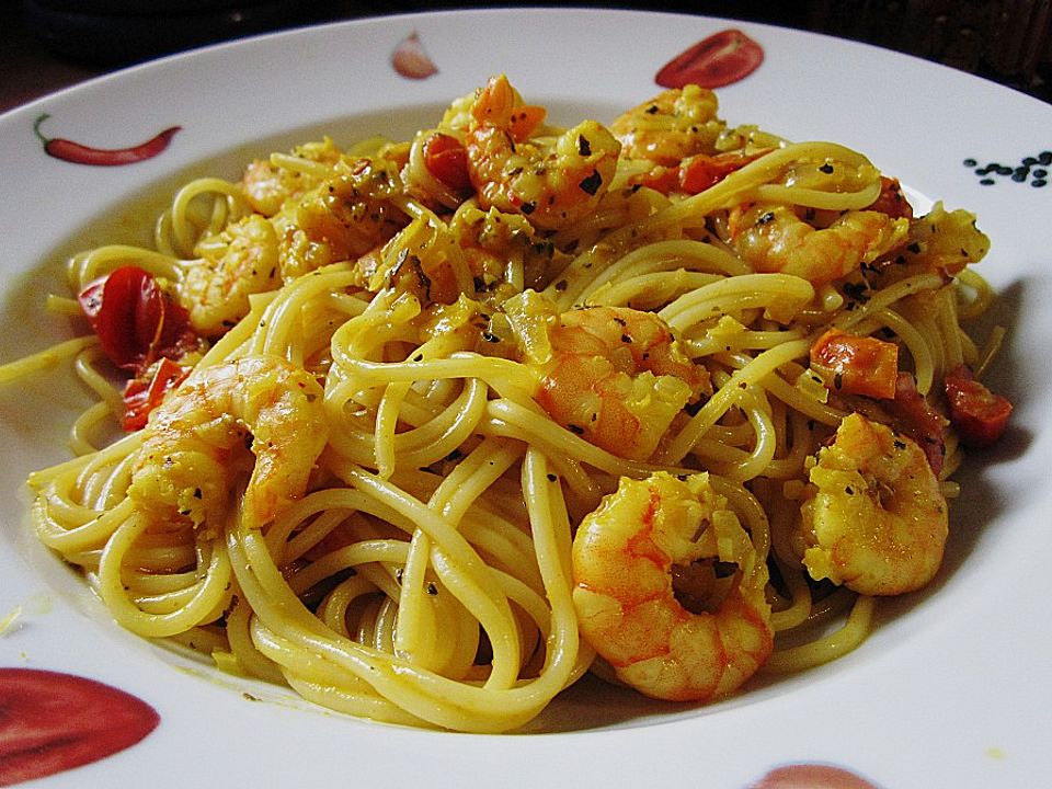 Spaghetti mit Garnelen von mamatuktuk | Chefkoch