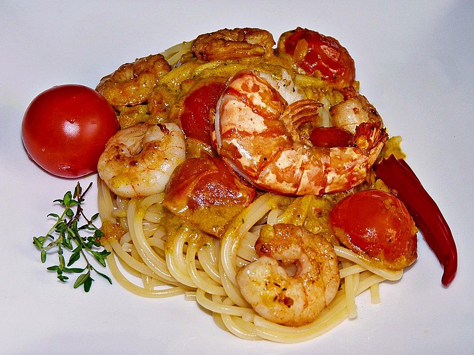 Spaghetti mit Garnelen von mamatuktuk | Chefkoch
