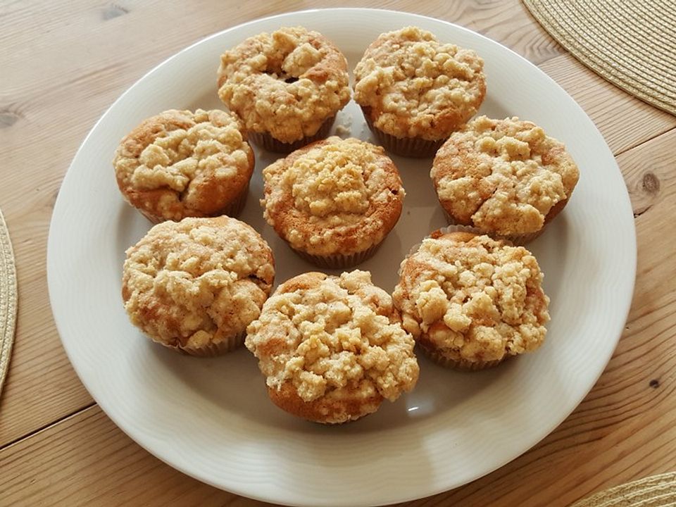 Birnen - Zimt - Muffins mit Streusel von Spiky1309| Chefkoch