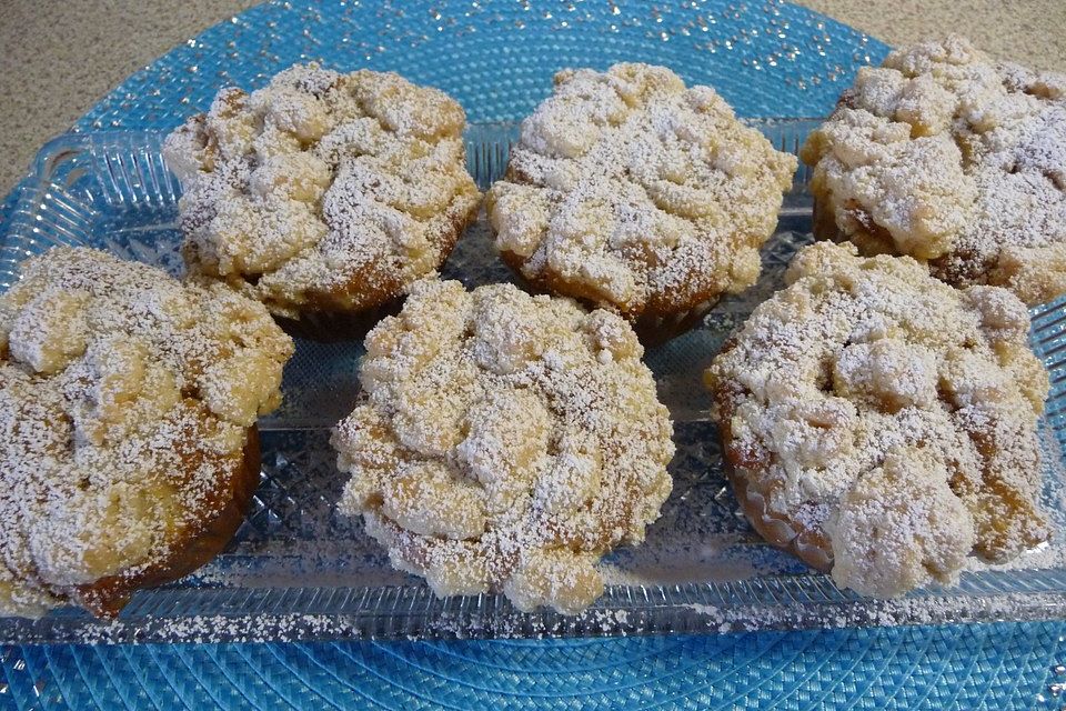 Birnen - Zimt - Muffins mit Streusel