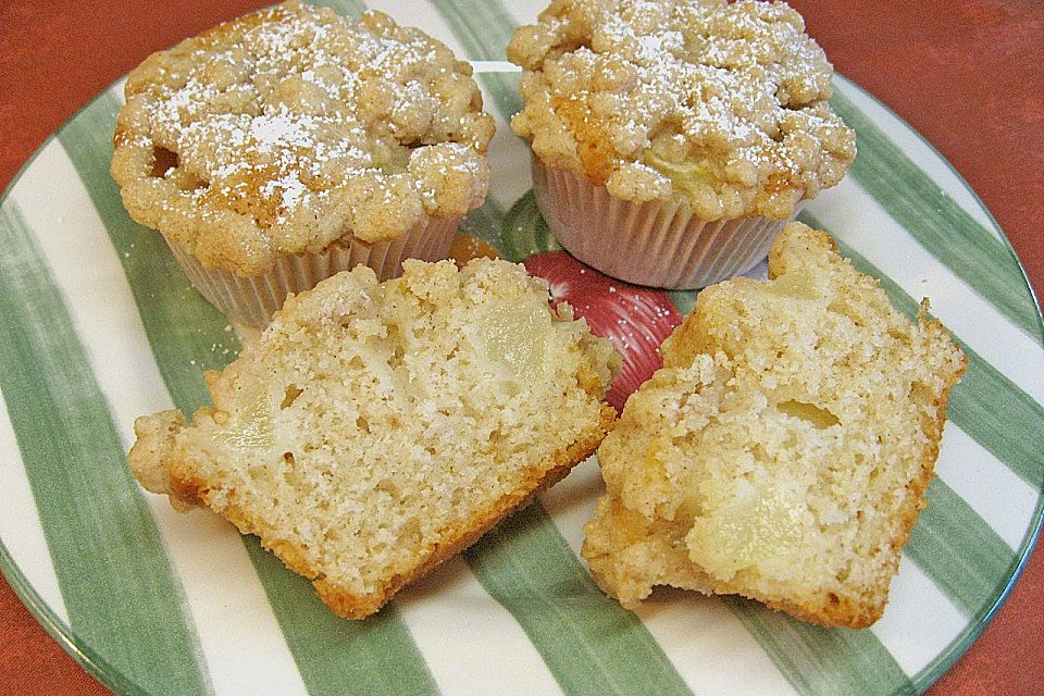 Birnen - Zimt - Muffins mit Streusel