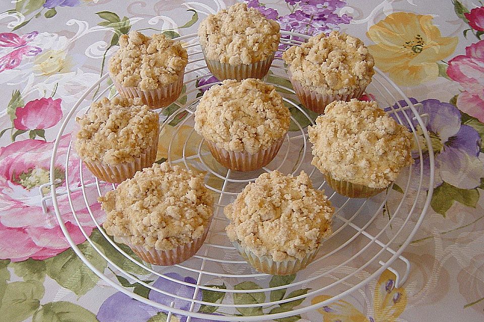 Birnen - Zimt - Muffins mit Streusel