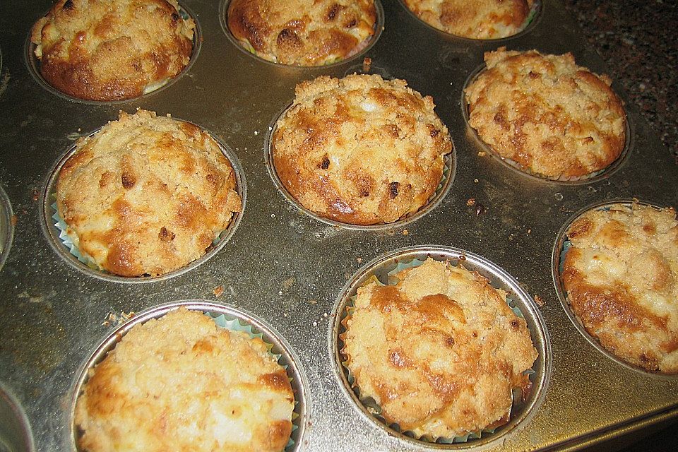 Birnen - Zimt - Muffins mit Streusel