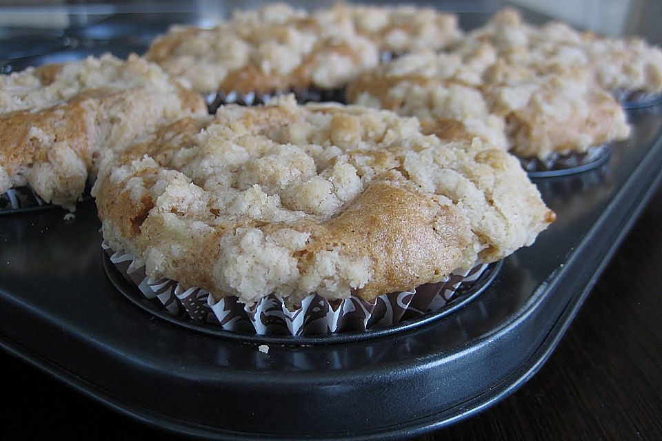 Birnen - Zimt - Muffins mit Streusel