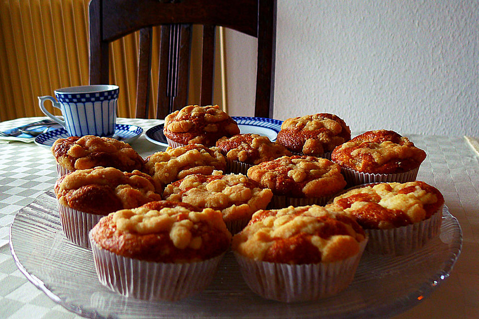 Birnen - Zimt - Muffins mit Streusel