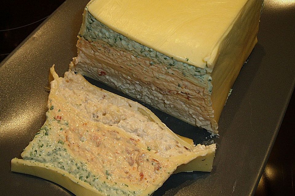 Dreifarbige Käse - Terrine