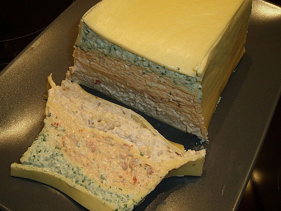 Dreifarbige Käse - Terrine von annett-dm| Chefkoch