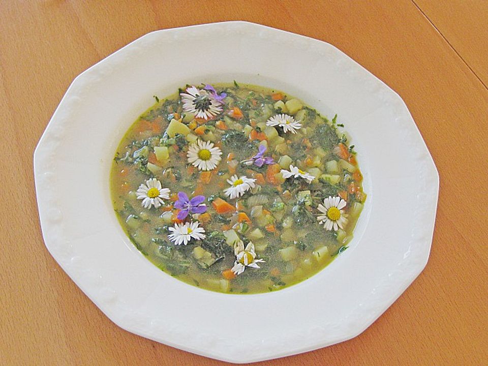 Brennnessel-Gänseblümchen-Suppe von lunadepana| Chefkoch