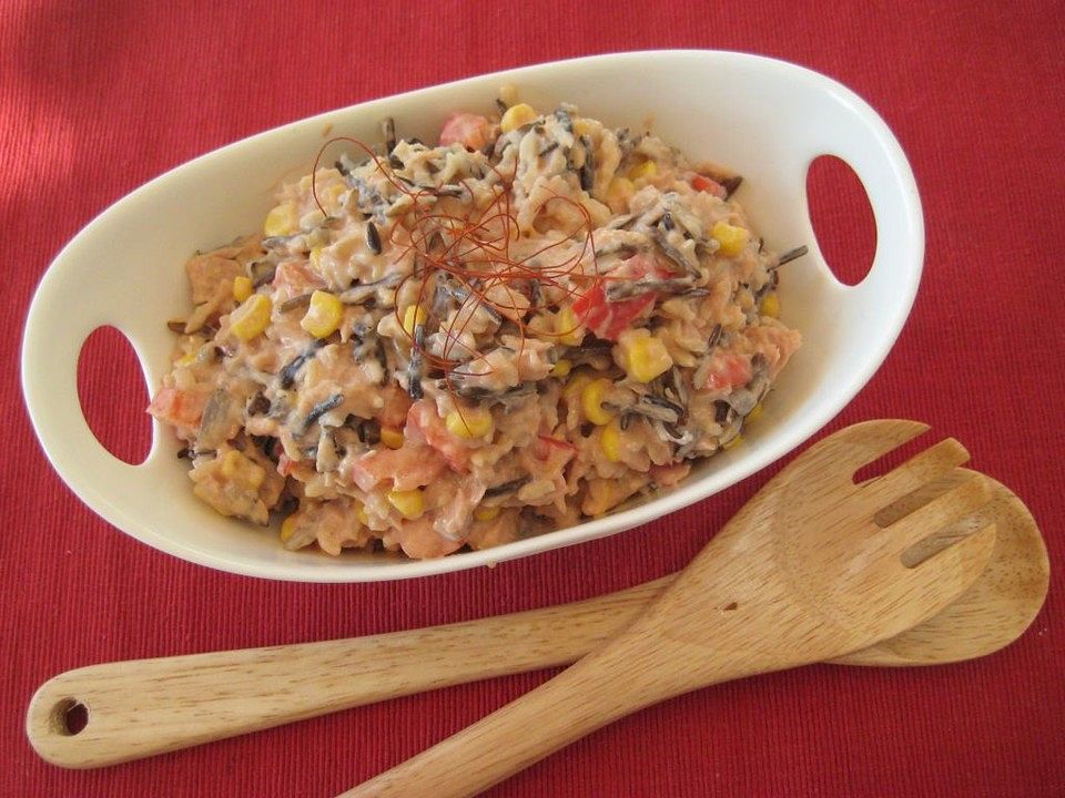 Reis - Mais - Thunfischsalat mit Tomaten und Dijonsenfdressing - Kochen ...