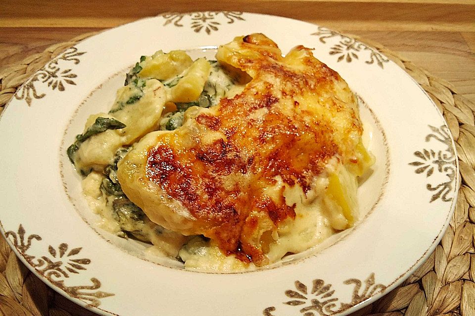 Kartoffel-Mangold-Gratin