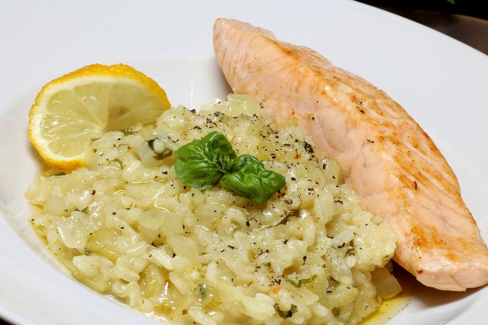 Fenchel-Basilikum-Zitronen-Risotto