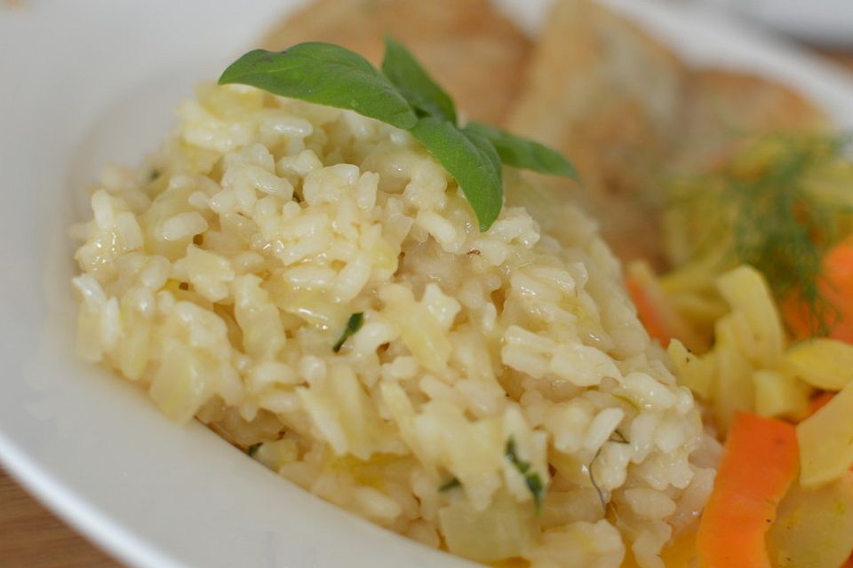 Fenchel-Basilikum-Zitronen-Risotto