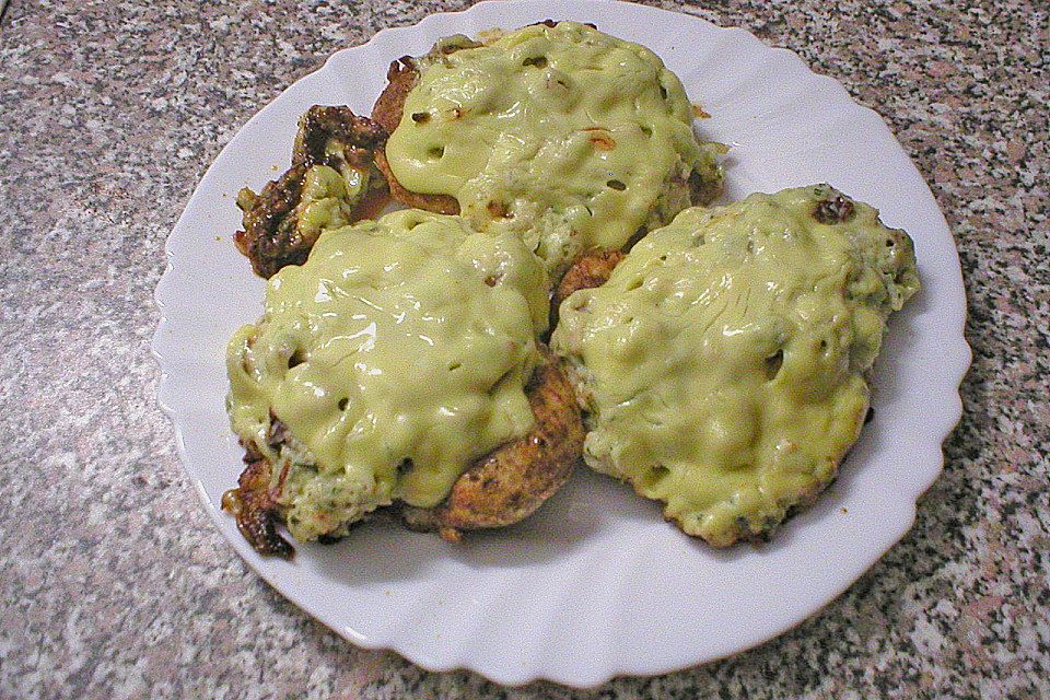 Überbackenes Putenfilet mit Frischkäse