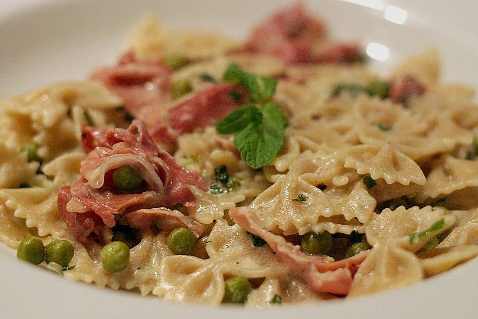 Orecchiette mit Minze - Sahne - Soße