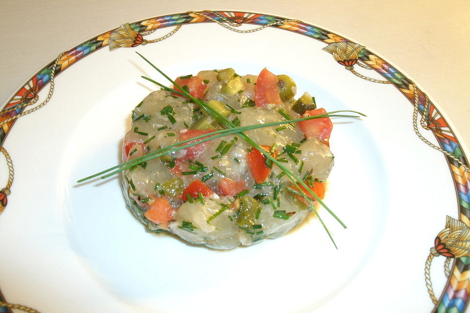 Harzerkäse - Salat mit Tomaten und Gurken