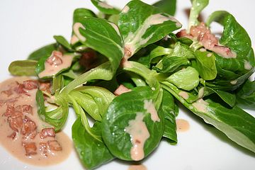 Feldsalat Mit Sahne Speck Sauce Von Pebbles Chefkoch