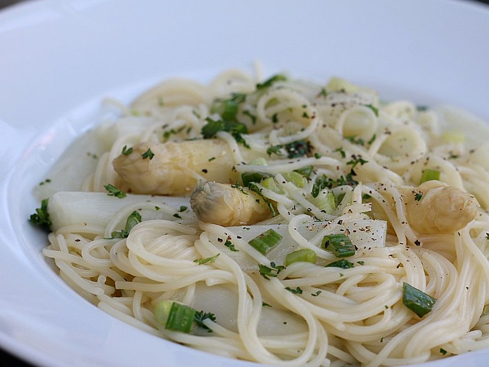 Spaghetti Mit Zitronensosse Und Spargel Von Kringelchen Chefkoch