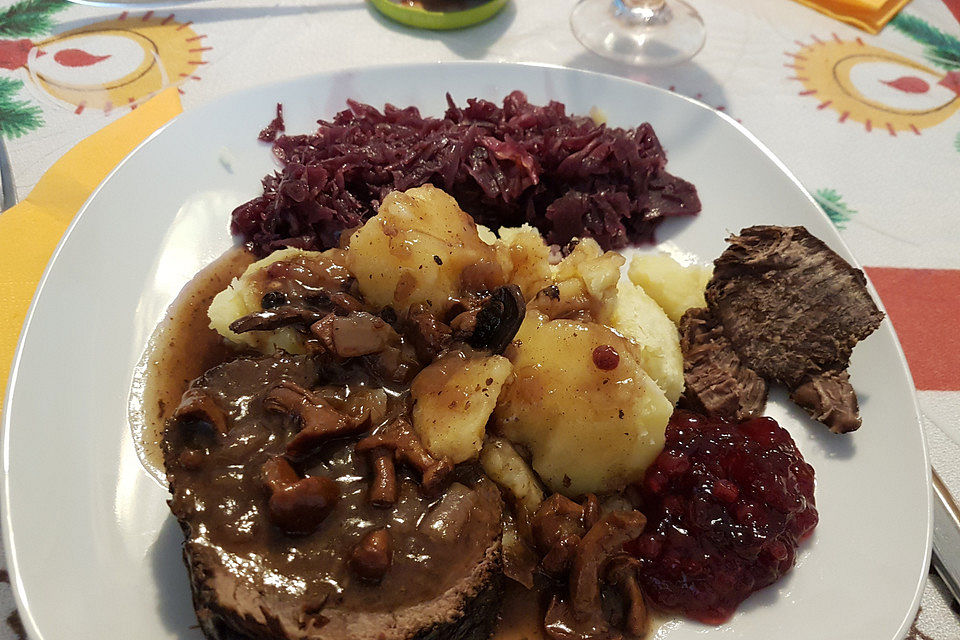 Hirschrollbraten