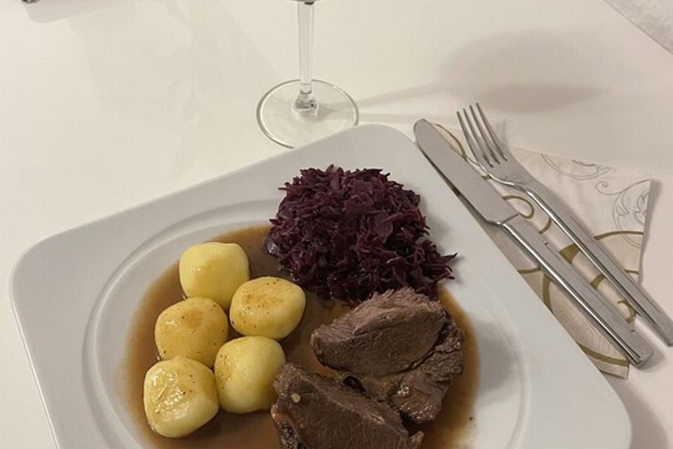 Hirschrollbraten