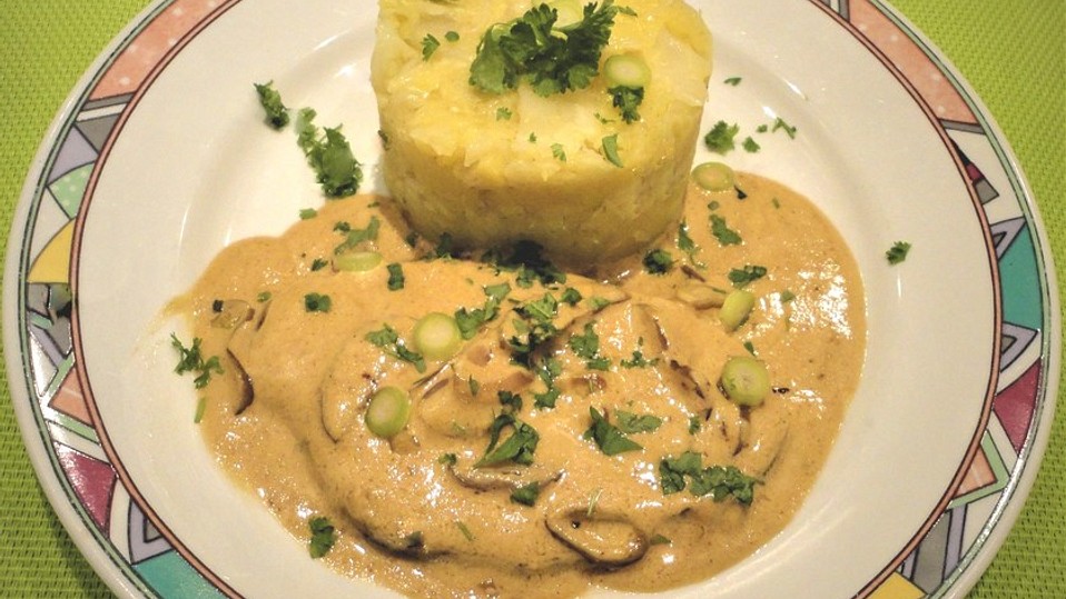 Kasseler in Honig - Senf - Sahne mit Wirsingkartoffeln