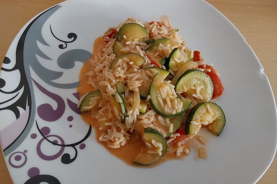 Zucchini - Tomatenreis