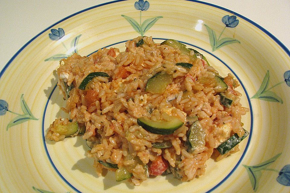 Zucchini - Tomatenreis