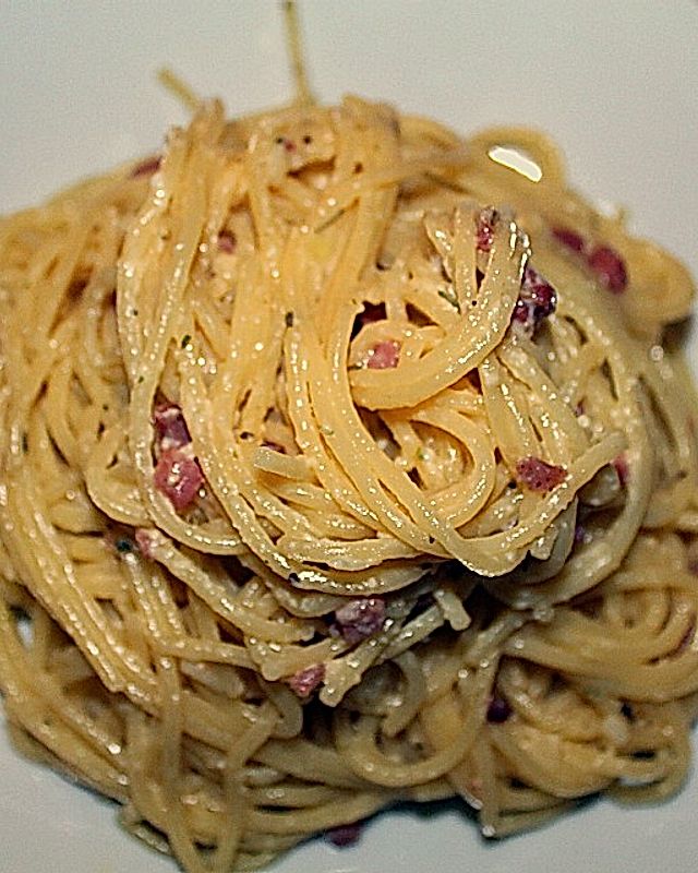 Pfannen - Spaghetti mit Katenschinken