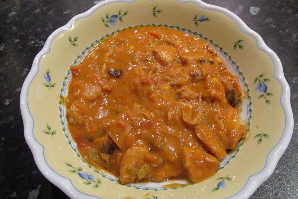 Hähnchen - Curry mit Kokosmilch