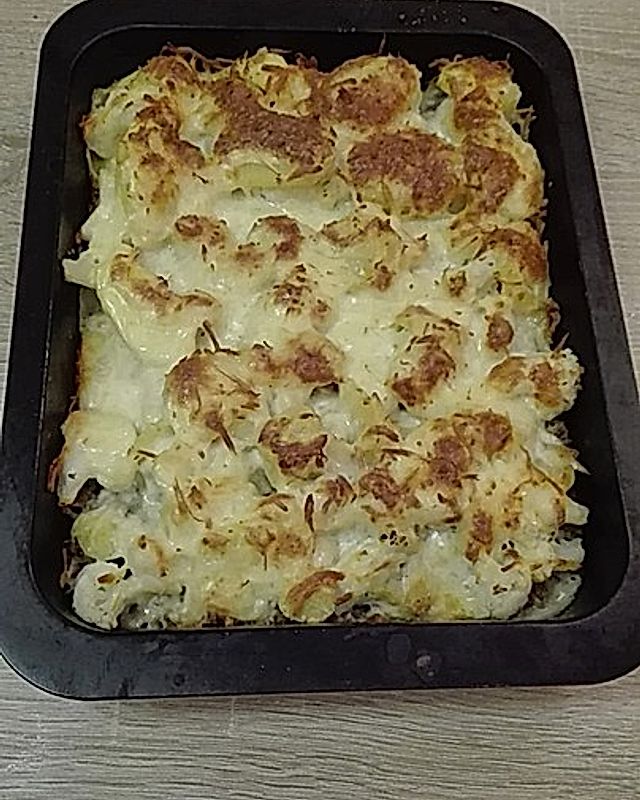 Kartoffel - Blumenkohl - Hackfleisch - Gratin