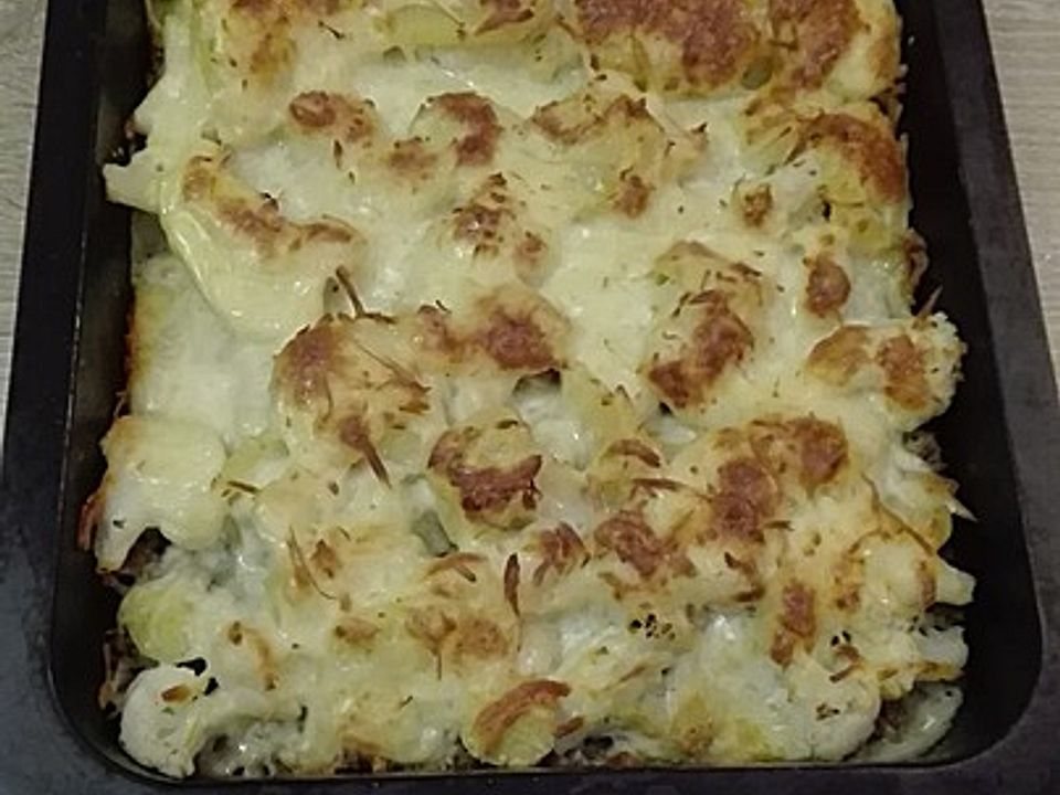 Kartoffel Blumenkohl Hackfleisch Gratin Von Jolina1976 Chefkoch